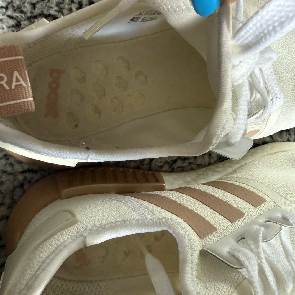 Adidas White and Tan Athletic Shoes - Picture 6 of 6